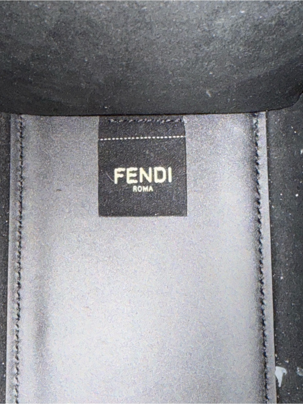 Fendi Black Leather Satchel with Tortoiseshell Handle and Gold Hardware - Picture 9 of 17